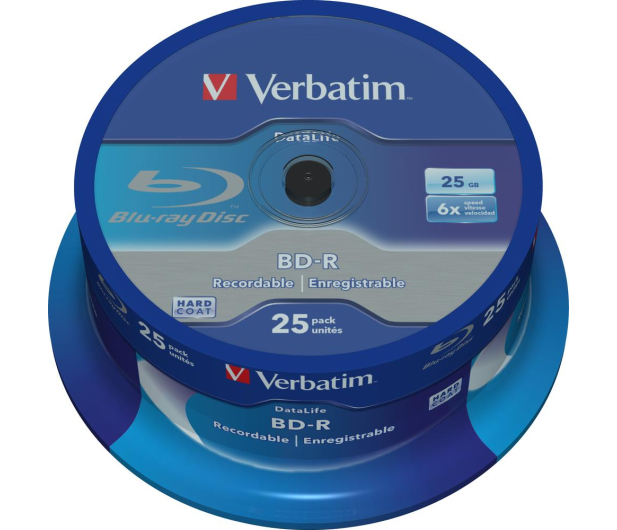 VERBATIM BluRay 6x 25GB DataLife cake 25 szt - 408500 - zdjęcie